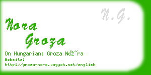 nora groza business card